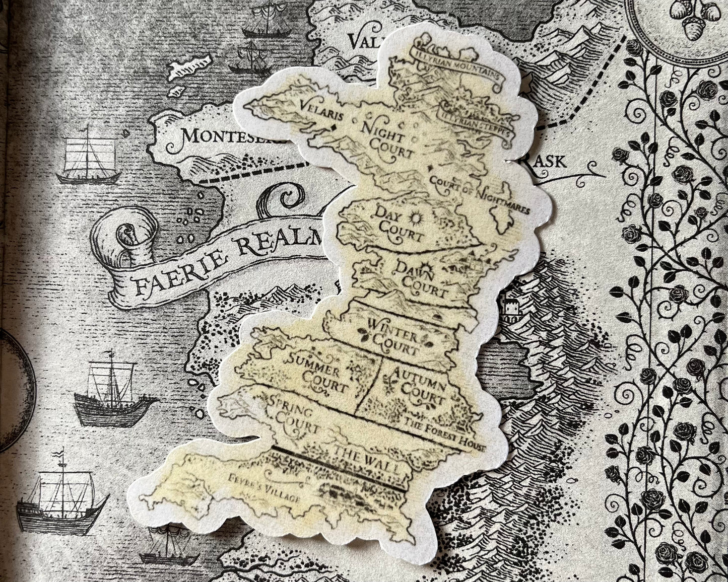 ACOTAR - Map Of Pythian - Kindle Sticker