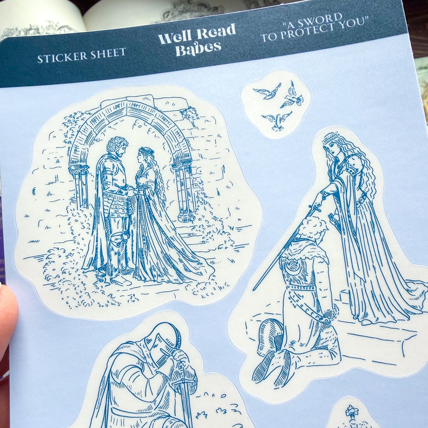 Medieval Romance Sticker Sheet 4.5x6"