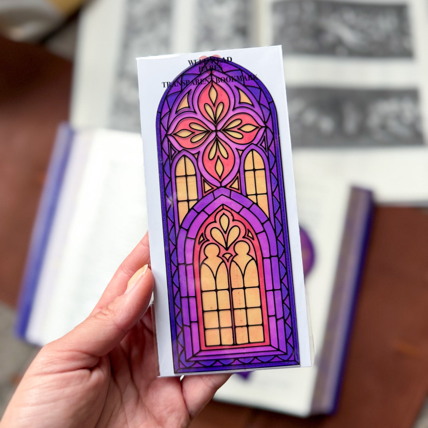 Stained Glass Style Acrylic Bookmark - Book Lover Gift