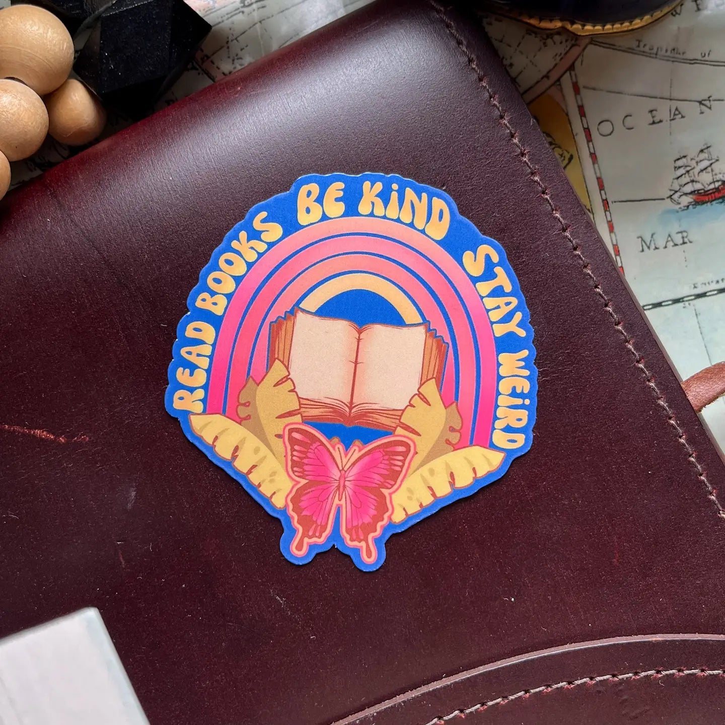 Retro Funny Bookish Sticker Romantasy Gift Kindle Sticker