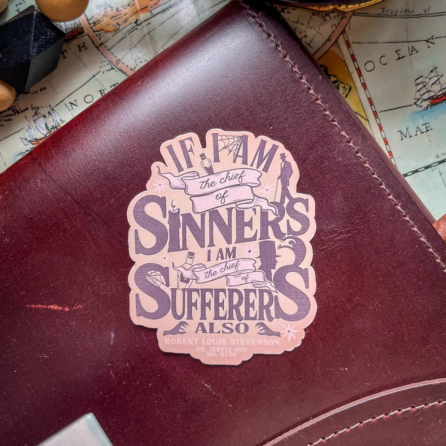 Dr Jekyll Mr Hyde Bookish Sticker Gothic Kindle Sticker Gift