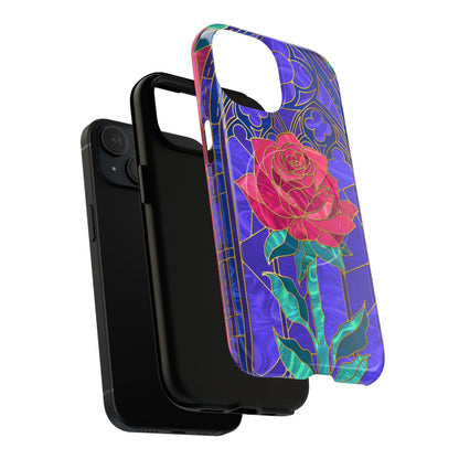 Stained Glass Rose Phone Case Tough Magnetic Case