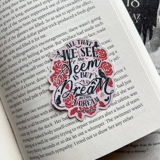 Edgar Allan Poe Bookish Sticker - Gothic Kindle Sticker