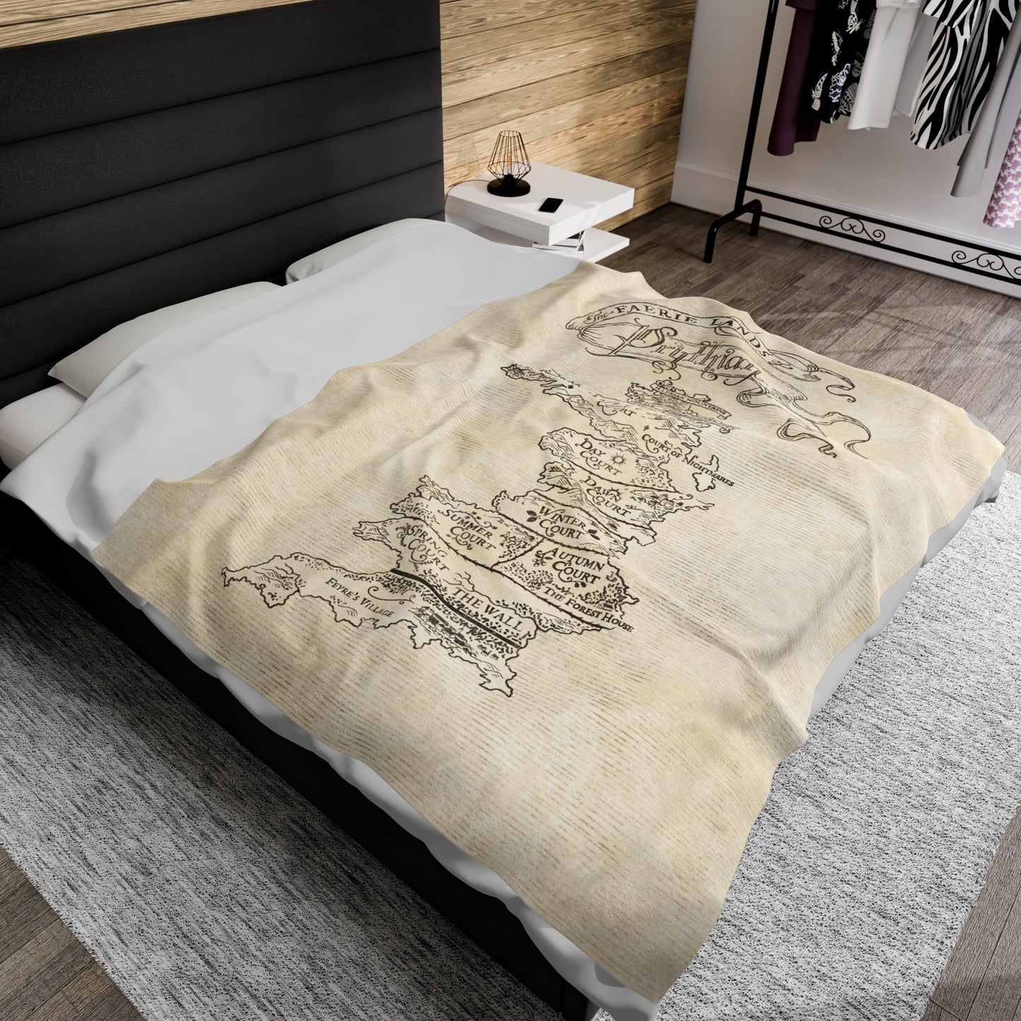 ACOTAR - Prythian Map Velveteen Plush Blanket