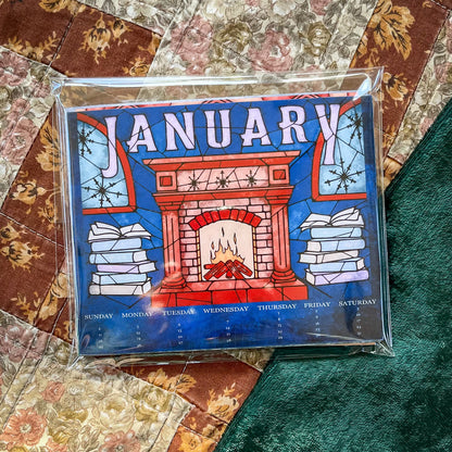 Stained Glass Art Calendar - 2026 Magnet Calendar