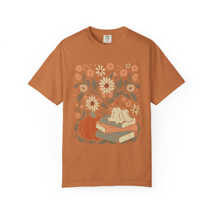 Floral Fall Shirt - Book Lover Tee