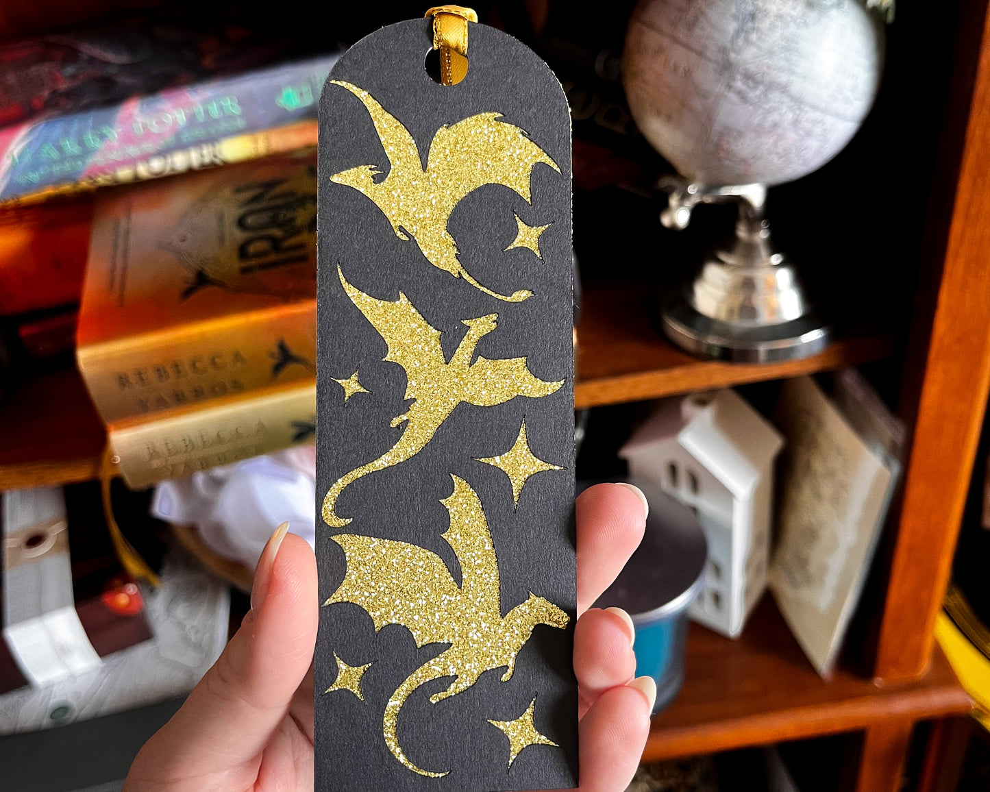Fourth Wing - Gold Glitter Bookmark - The Empyrean Series