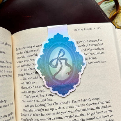 Magnetic Bookmark Holographic Bow Book Lover Romantasy Gift