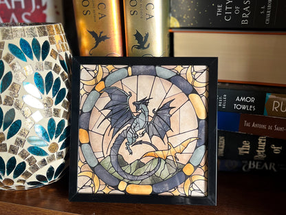 Fourth Wing Small Art Print 5”x5” - Dragons Of Basgiath - Bookshelf Decor