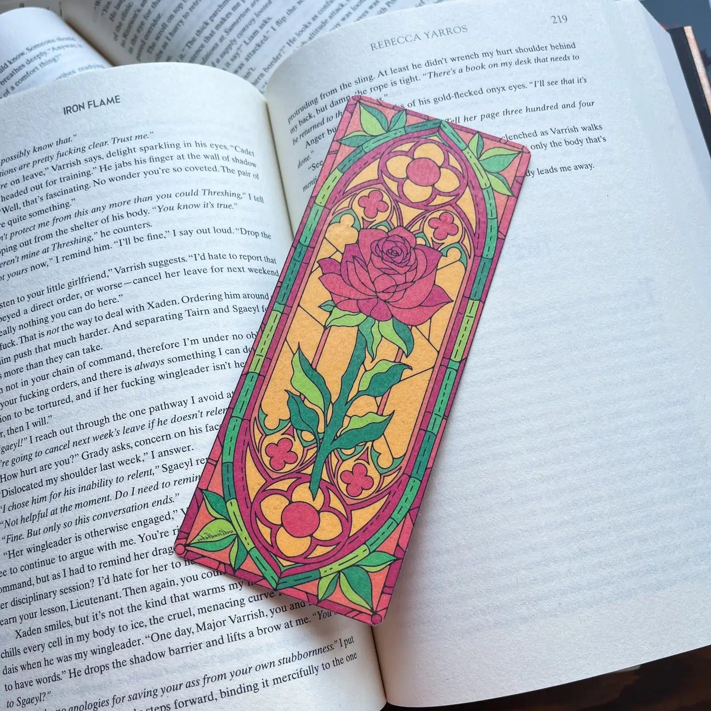 Stained Glass Window Double Sided Bookmark Book Lover Gift