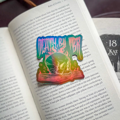 TBR Black Holo Bookish Sticker Romantasy Gift Kindle Sticker