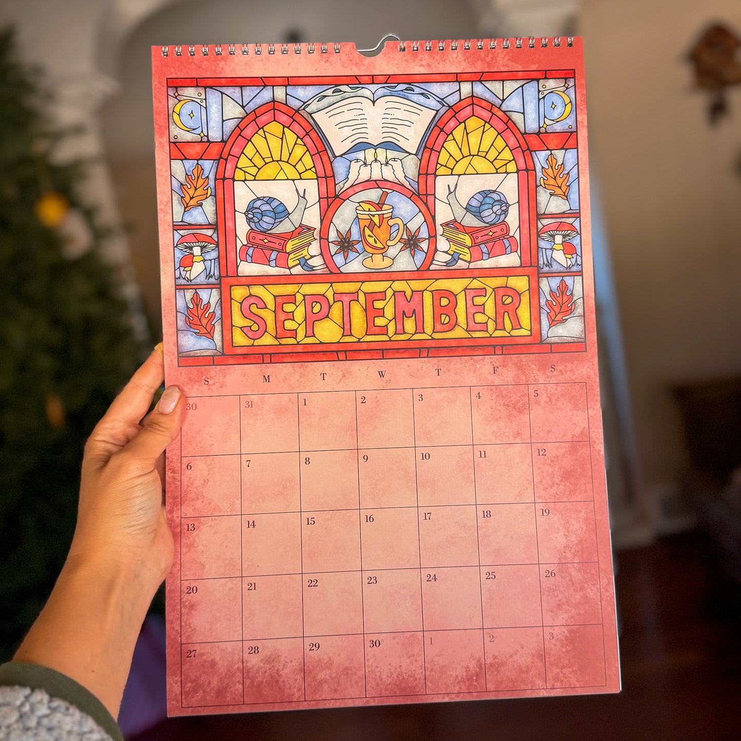 Stained Glass Art Calendar - 2026 Wall Calendar