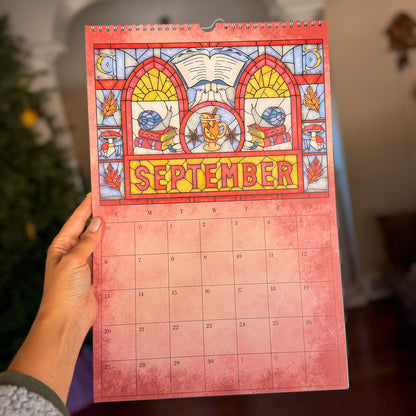 Stained Glass Art Calendar - 2026 Wall Calendar