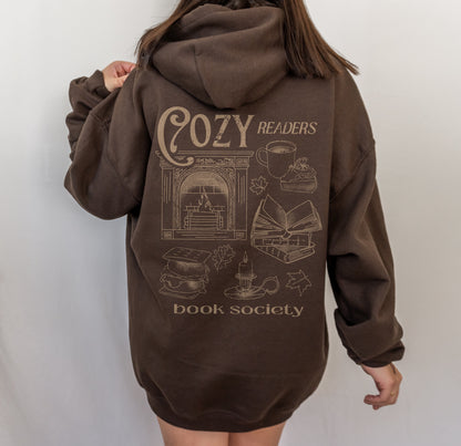 Cozy Readers Book Society - Bookish Hoodie Back Print