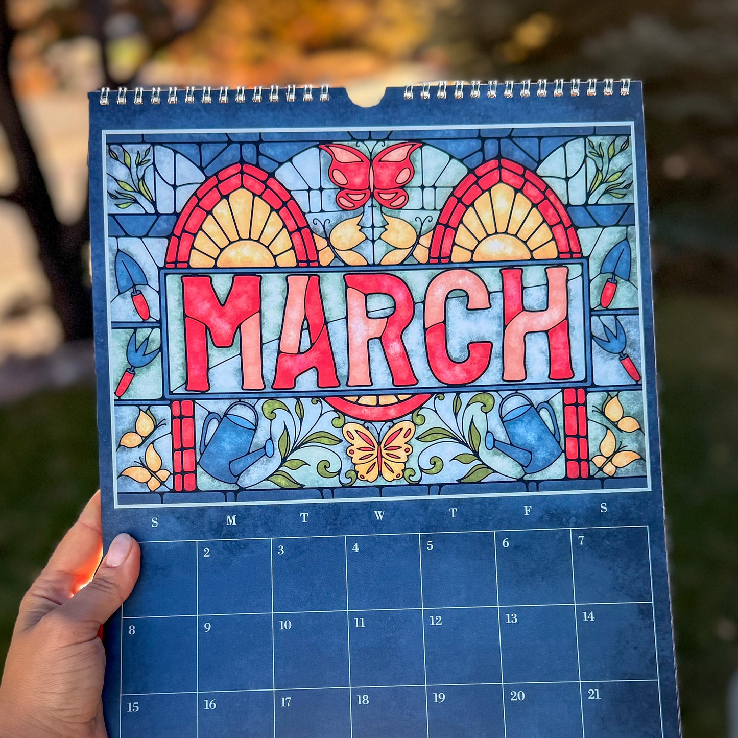 Stained Glass Art Calendar - 2026 Wall Calendar