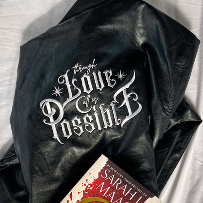 Crescent City - Faux Leather Bomber Jacket - Through Love All Is Possible
