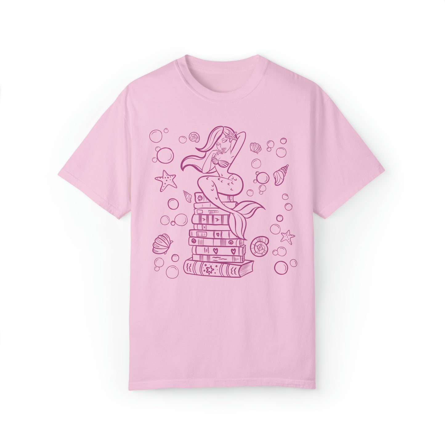 Bookish Mermaid Tee - Comfort Colors Bookish Shirt