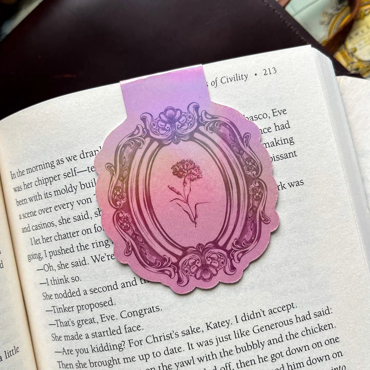 Magnetic Bookmark Holographic Bow Book Lover Romantasy Gift