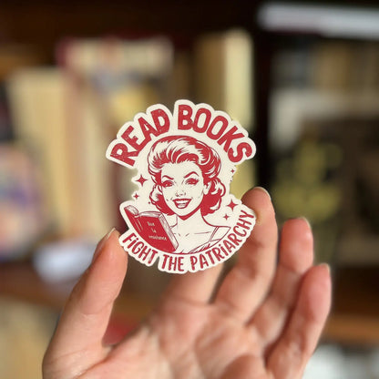 Retro Feminist Bookish Sticker Romantasy Gift Kindle Sticker