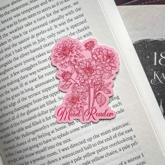 Pink Floral Bookish Sticker Romantasy Gift Kindle Sticker