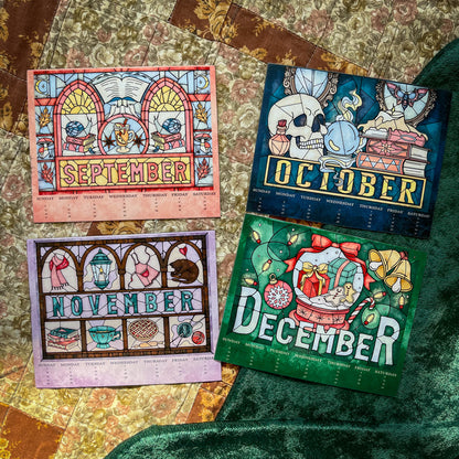Stained Glass Art Calendar - 2026 Magnet Calendar