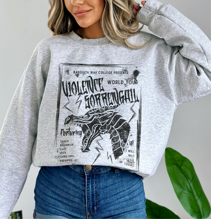 Fourth Wing Sweatshirt - Violence Sorrengail World Tour Crewneck