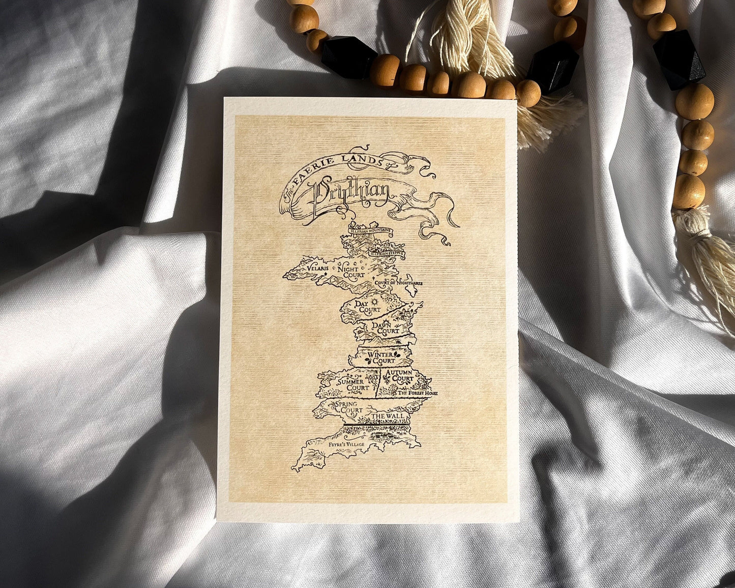 ACOTAR Prythian Map 5x7 Art Print