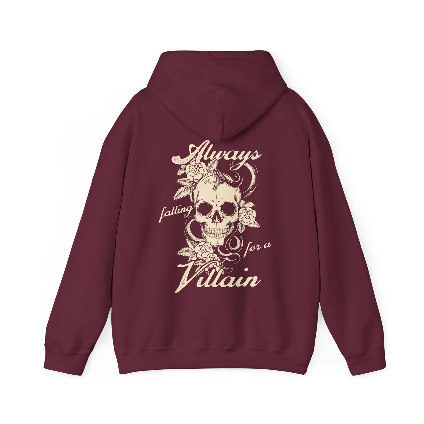 Always Falling For A Villain Double Sided Print Hoodie - Book Lover Sweatshirt