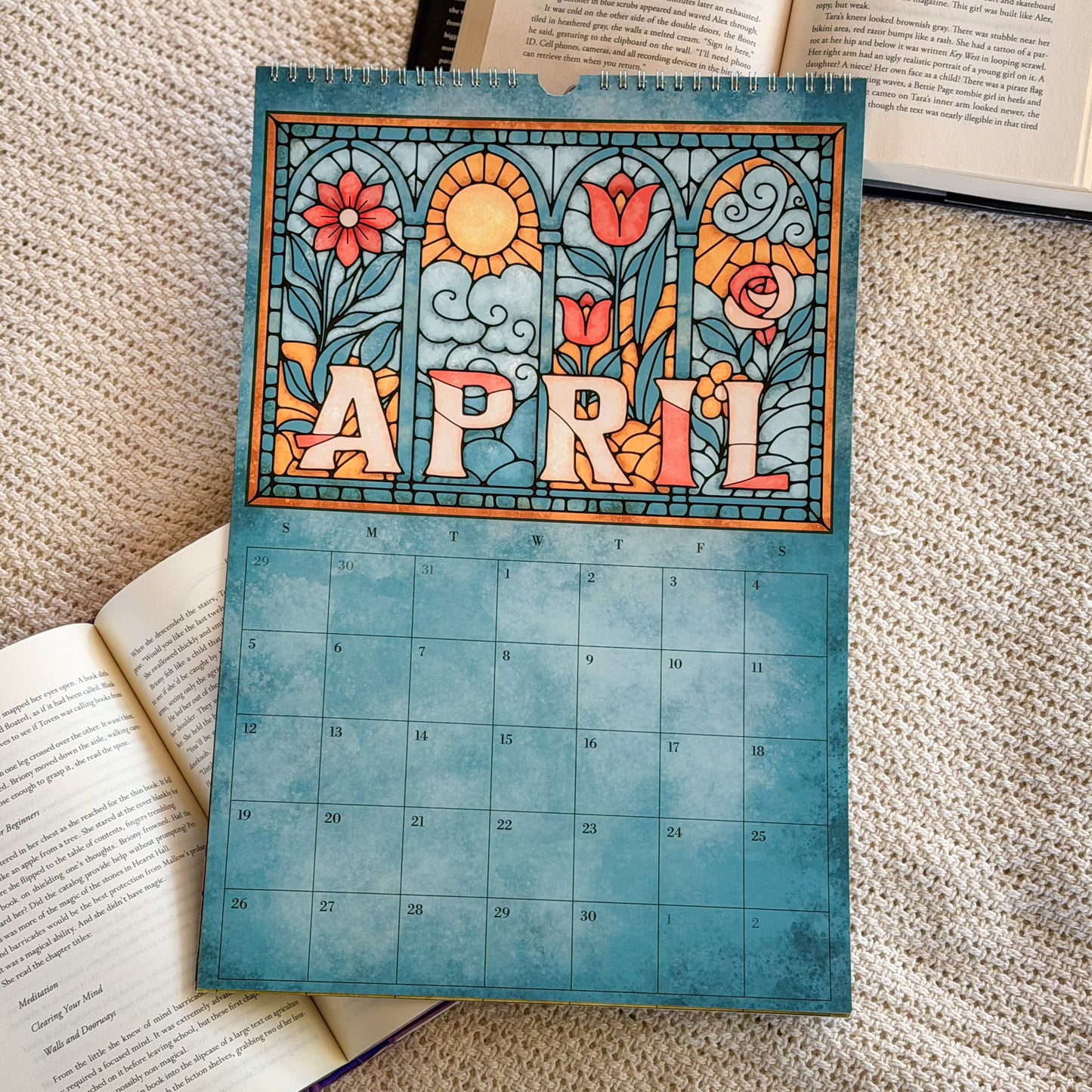 Stained Glass Art Calendar - 2026 Wall Calendar