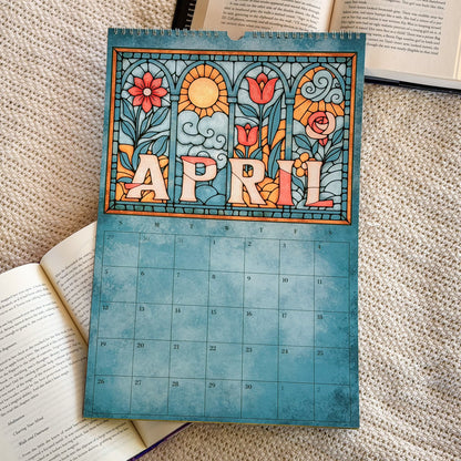 Stained Glass Art Calendar - 2026 Wall Calendar