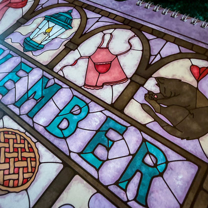 Stained Glass Art Calendar - 2026 Wall Calendar