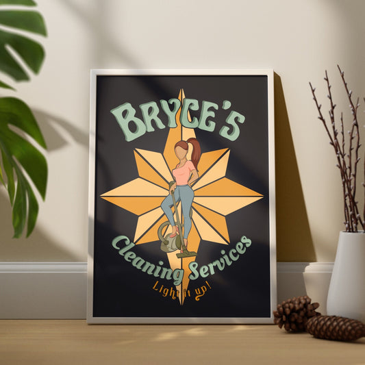 Crescent City Art Print - Bryce’s Cleaning Services - Bookish Wall Art Poster