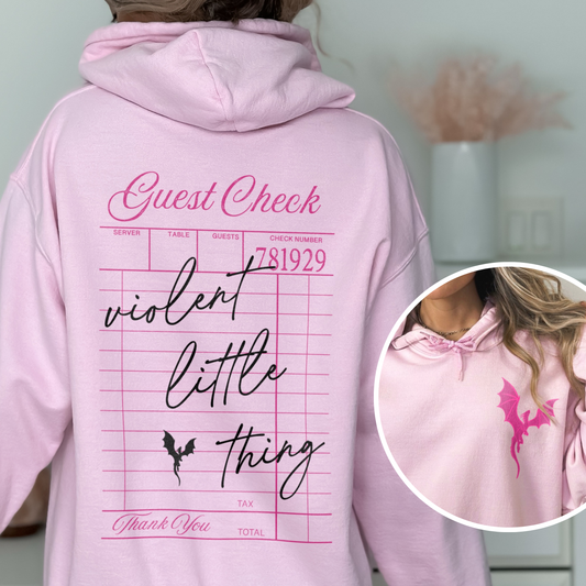 Fourth Wing Guest Check Hoodie - Violent Little Thing