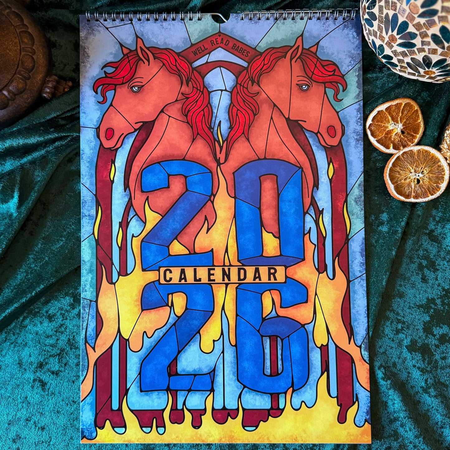 Stained Glass Art Calendar - 2026 Wall Calendar