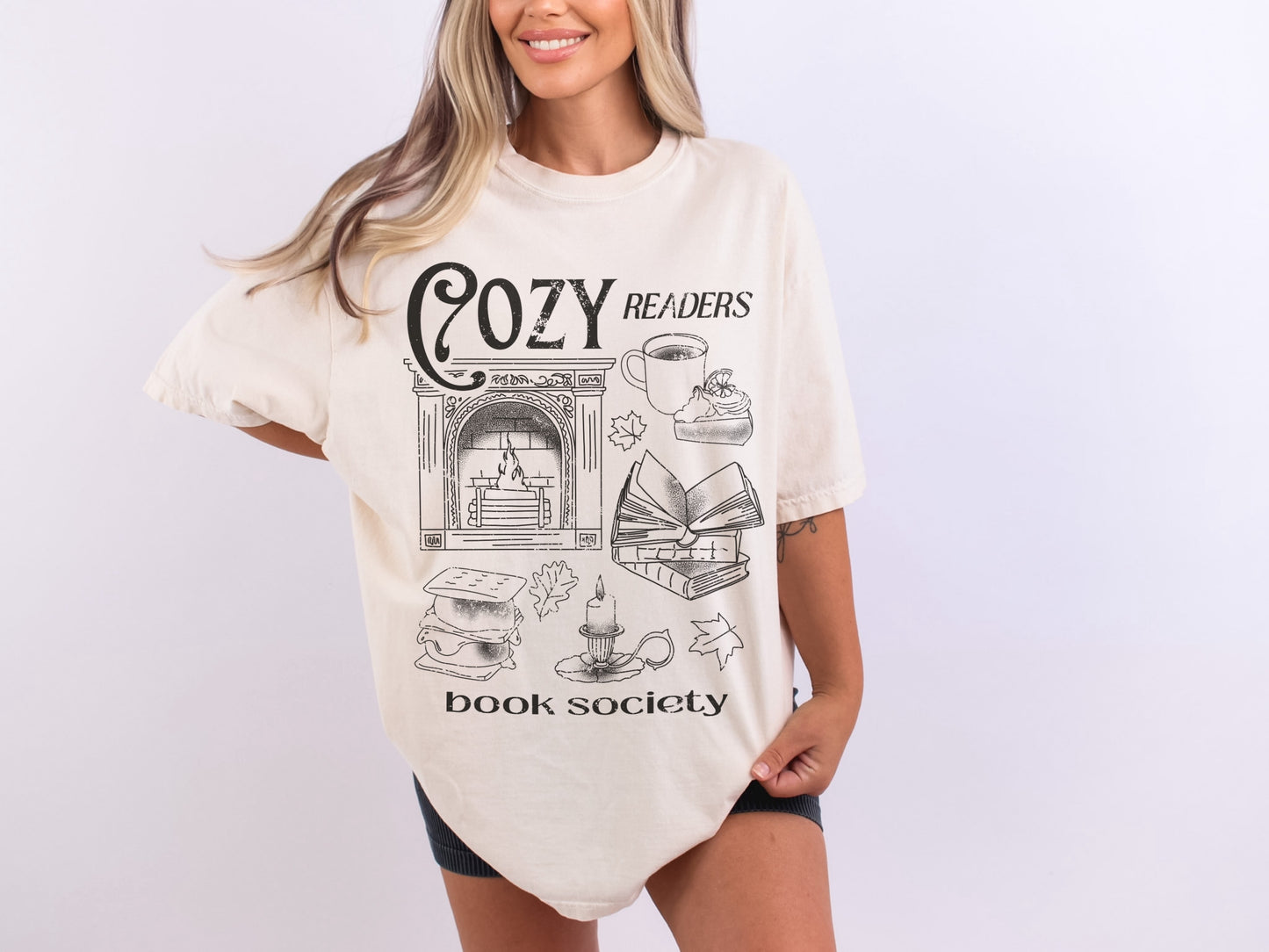 Cozy Readers Book Society - Bookish Tee