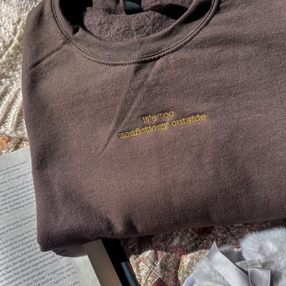 Bookish Embroidered Sweatshirt  - Book Lover Crewneck