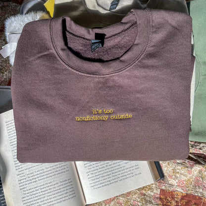 Bookish Embroidered Sweatshirt  - Book Lover Crewneck