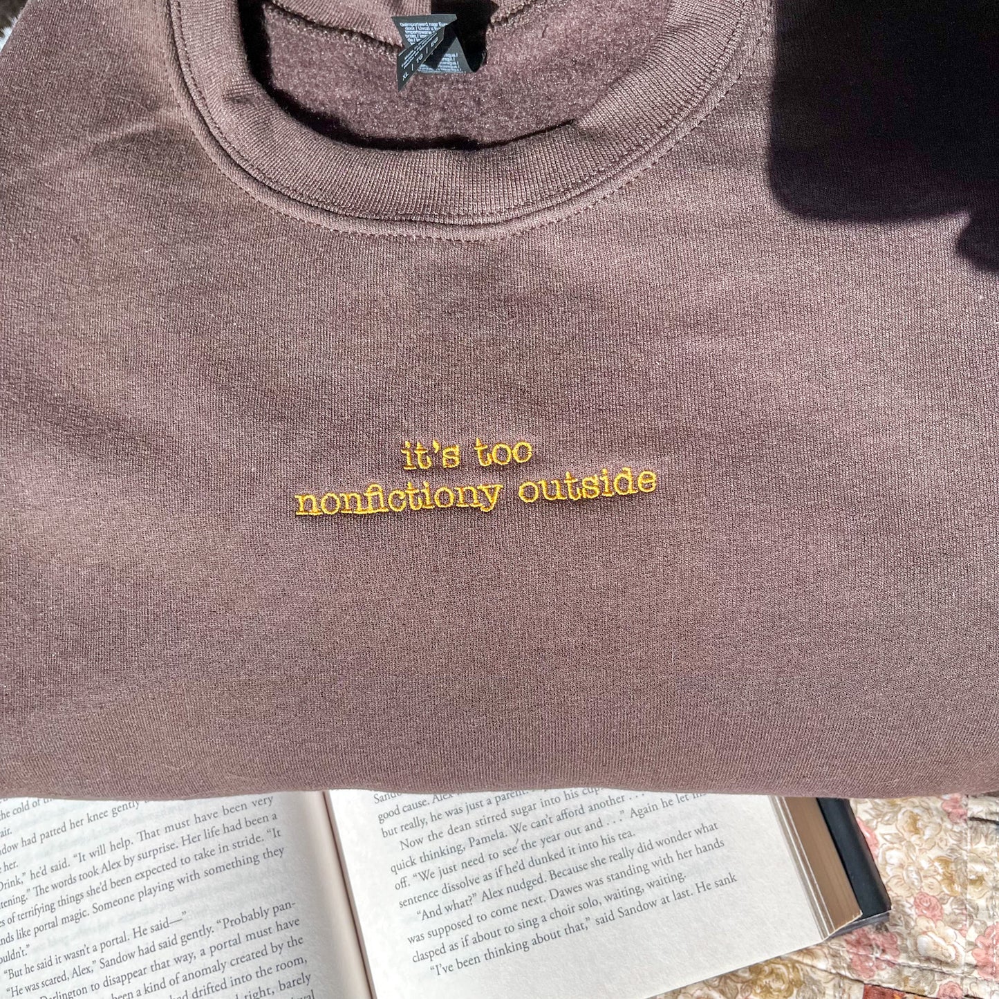 Bookish Embroidered Sweatshirt  - Book Lover Crewneck