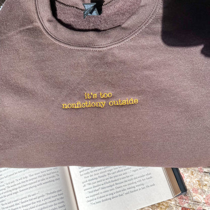 Bookish Embroidered Sweatshirt  - Book Lover Crewneck