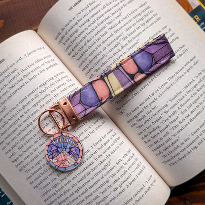 Velaris Stained Glass Wristlet Keychain – Book Lovers Gift