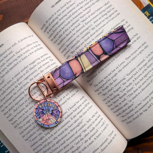 Velaris Stained Glass Wristlet Keychain – Book Lovers Gift