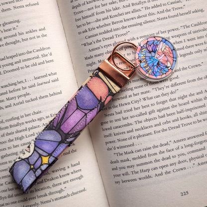 Velaris Stained Glass Wristlet Keychain – Book Lovers Gift