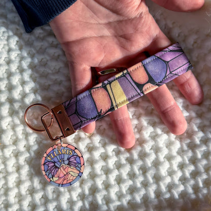Velaris Stained Glass Wristlet Keychain – Book Lovers Gift