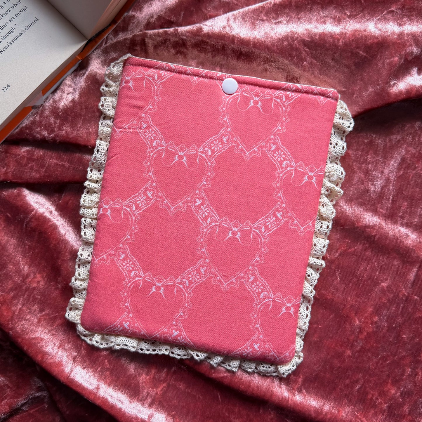 Coquette Lace Kindle Sleeve - Book Lover Gift