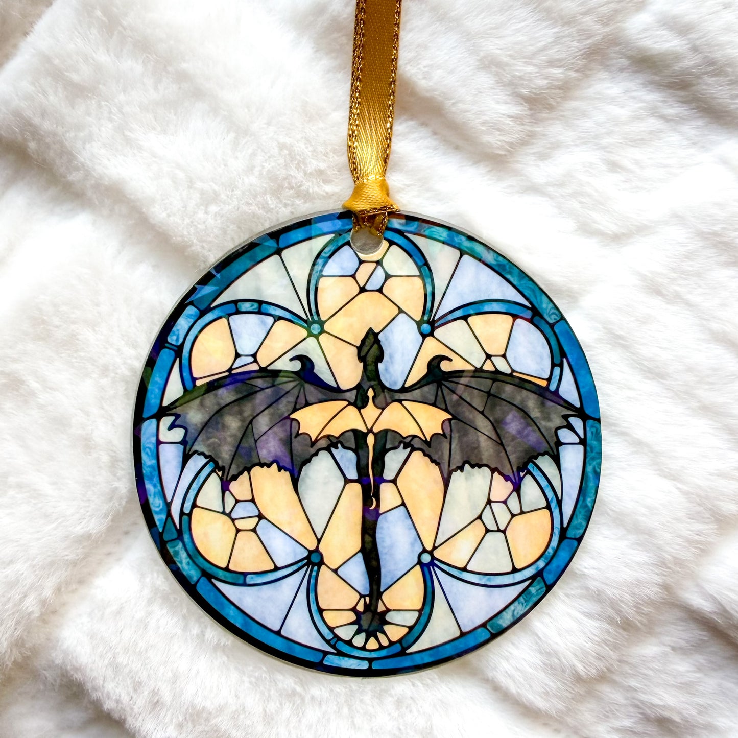 Fourth Wing Bookish Ornament - 3" Holographic Christmas Tree Ornament
