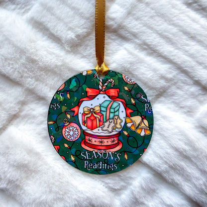 Bookish Ornament - 3" Holographic Christmas Tree Ornament