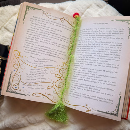 Christmas Tree Crochet Bookmark - Stocking Stuffer For Book Lovers