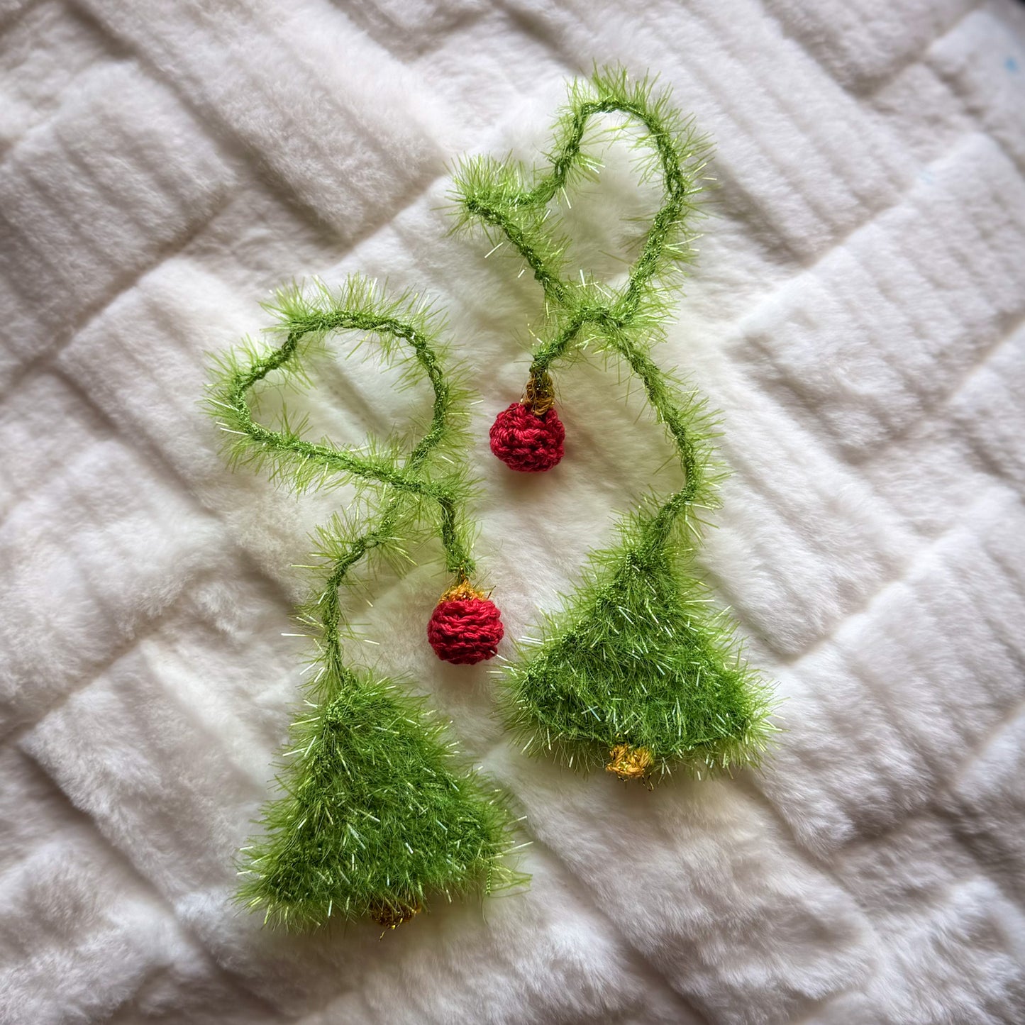Christmas Tree Crochet Bookmark - Stocking Stuffer For Book Lovers