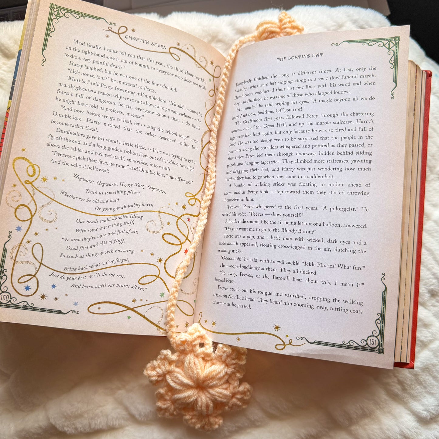 Puffy Snowflake Crochet Bookmark - Stocking Stuffer For Book Lovers