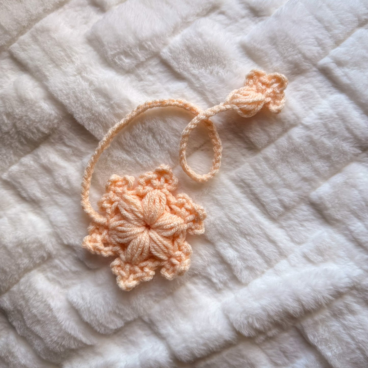 Puffy Snowflake Crochet Bookmark - Stocking Stuffer For Book Lovers